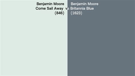 Benjamin Moore Come Sail Away Vs Britannia Blue Side By Side Comparison