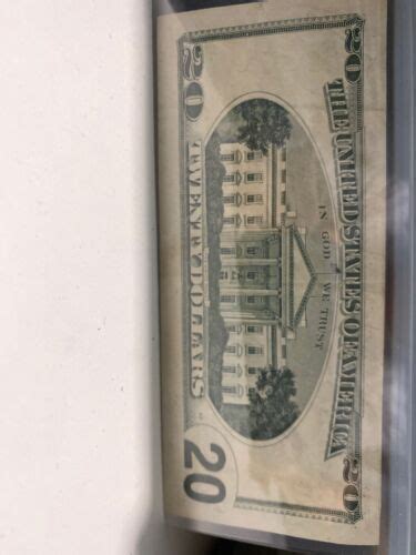 Us 20 Dollar Bill 1996 Series Green Ink Stamped Error Rare！ Ebay