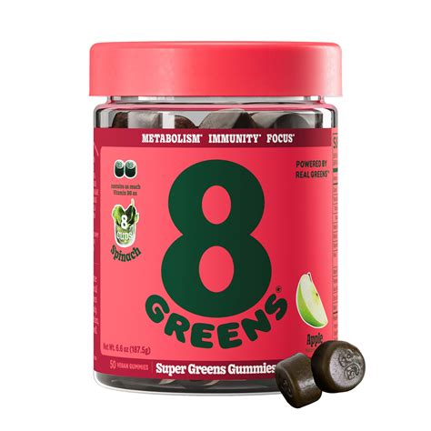 8greens Super Greens Gummies Metabolism • Immunity • Focus 8greens