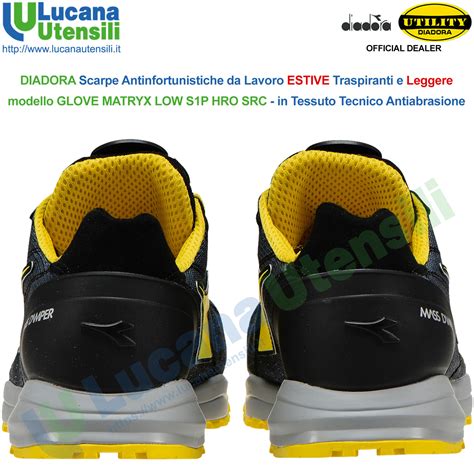 Scarpe Antinfortunistica DIADORA Leggere Basse Da Lavoro Uomo Donna