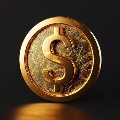 Premium Photo A Gold Coin With A Dollar Sign On It That Says S