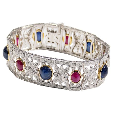 Art Deco Ruby Diamond And Platinum Bracelet Circa 1930 For Sale At 1stdibs