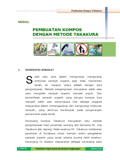 PDF Modul Pembuatan Kompos Metode Takakura DOKUMEN TIPS