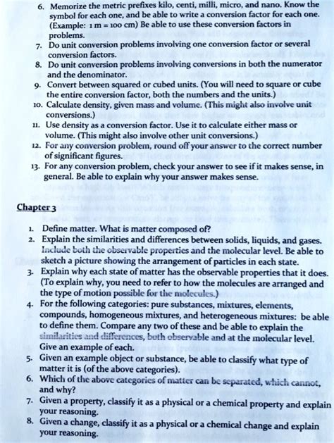 Solved Memorize The Metric Prefixes Kilo Centi Milli Micro And