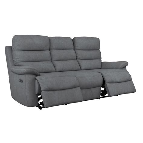 Scs Living Green Fabric Griffin 3 Seater Power Recliner Sofa With Head Tilt And Bluetooth By Scs