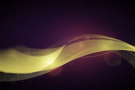 Fondo De Onda Brillante Y Bokeh Vector Gratis