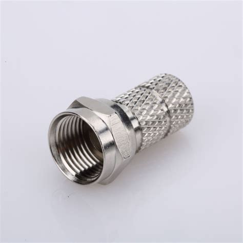 Rg6 F Connector Twist On Type Nickel Plated Brass Material F