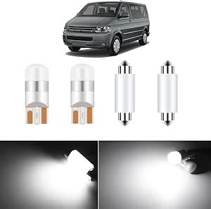 AUTOXBERT 4PCS LED Interior Lights Kit For VW Transporter Super Bright