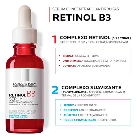 Sérum Facial Concentrado Anti Idade La Roche Posay Retinol B3 Com 30ml