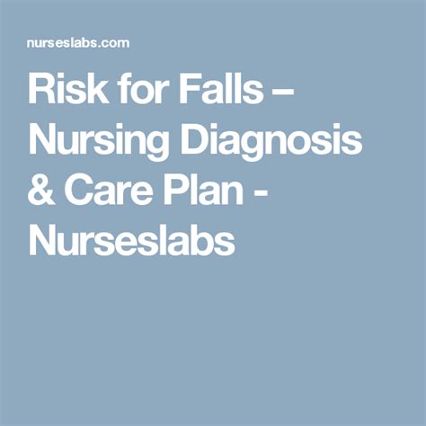 fall risk  nursing care plan interventions