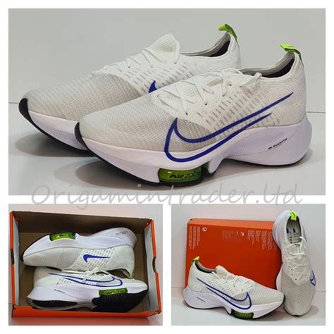 Nike Air Zoom Tempo Next% FK White/Racer Blue... - Depop