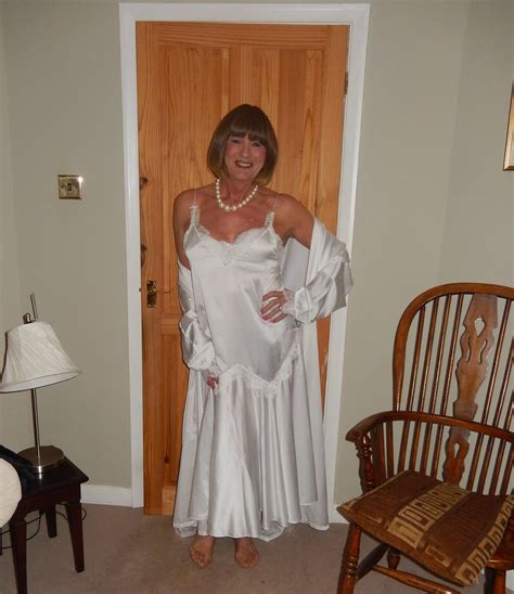 White Satin Nightie Ready For Bed I Do Love Satin Wrapped Susan