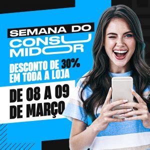 Social Media Semana Do Consumidor Descontos De 30 Lojas PSD Editável