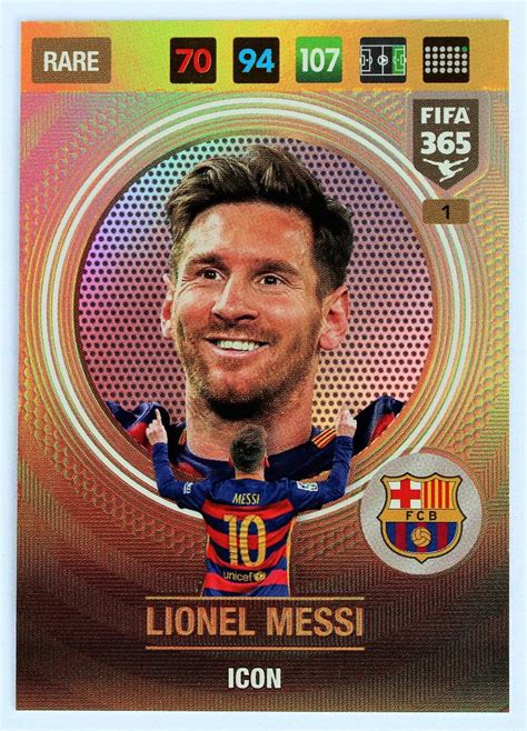 Panini Fifa Adrenalyn Xl Lionel Messi Icon Trading Card