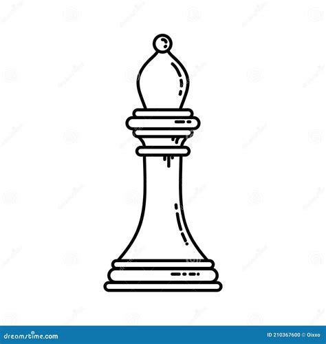 Icono De Chess Flat Bishop Imagen Vectorial De Una Pieza Aislada De La Torre De Ajedrez