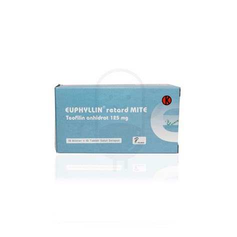 EUPHYLLIN RETARD MITE 125 MG TABLET Kegunaan Efek Samping Dosis Dan