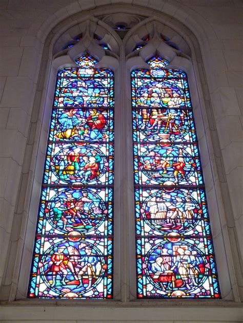 Stained Glass Window in the Arcade of the Washington Memorial Chapel ...