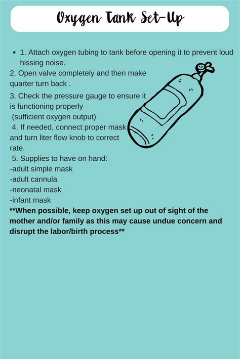 Oxygen Tank Set Up Oxygen Tanks Midwife Assistant Respiratory Care