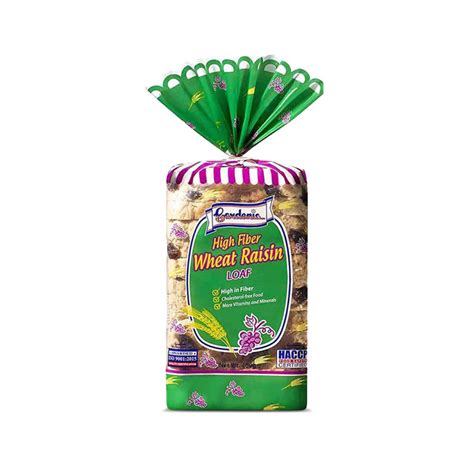 Gardenia High Fiber Wheat Raisin Loaf 400g