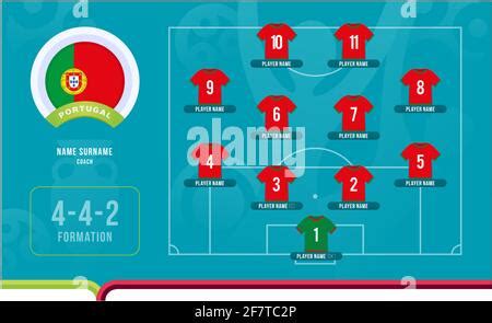 Frankreich Line up Fußball 2020 Turnier Endphase Vektor Illustration