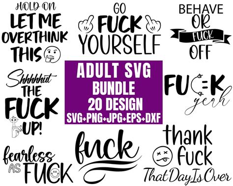 Adult Svg Bundle Funny Svg Rude Svg Adult Quotes Svg Savage Svg