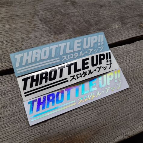 Sticker Cutting Throttle Up Embossed Motorcycle Helmet Sticker Shopee