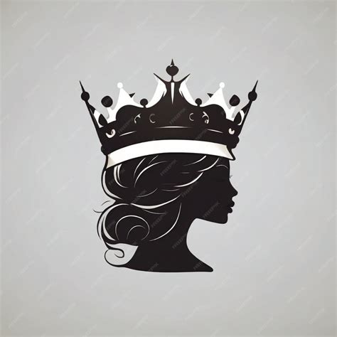 Premium Vector Queen Crown Silhouettes Cartoon Vector Background