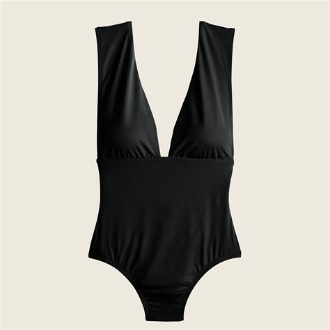 Womens Plunge V Neck One Piece Swimsuit Womens Swimwear J Crew