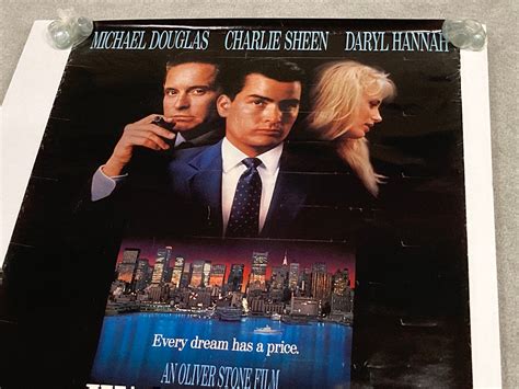 Wall Street Movie Poster Vintage 1987 Oliver Stone Film | Etsy