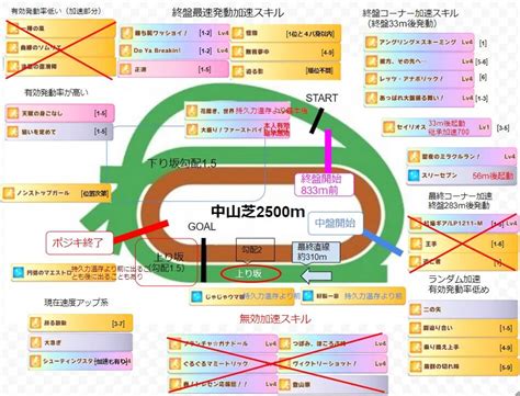 【ウマ娘】有馬記念（中山芝2500m）の有効加速とコース図 ウマ娘データ研究所