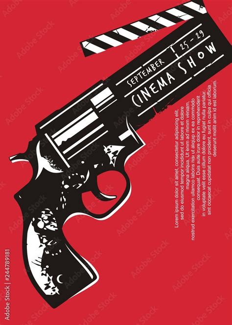 Photo & Art Print Creative movie event poster with gun graphic and ...