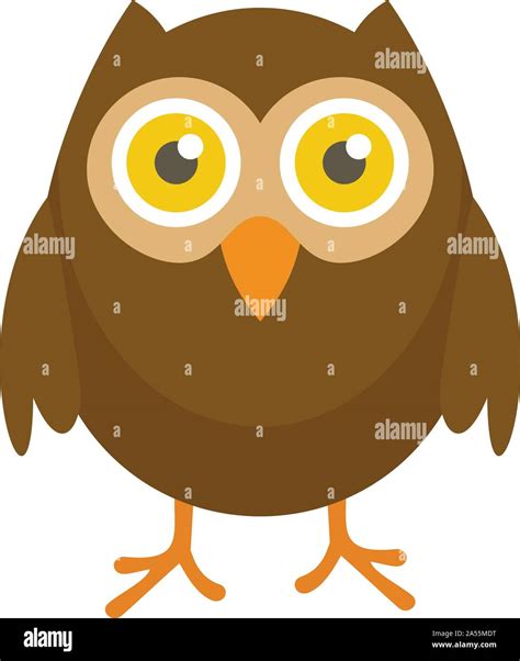 Wise Owl Icon Flat Illustration Of Wise Owl Vector Icon For Web Design