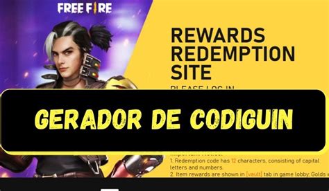 Gerador de Codiguin Free Fire Calça Angelical Passe Booyah e Bandeirão