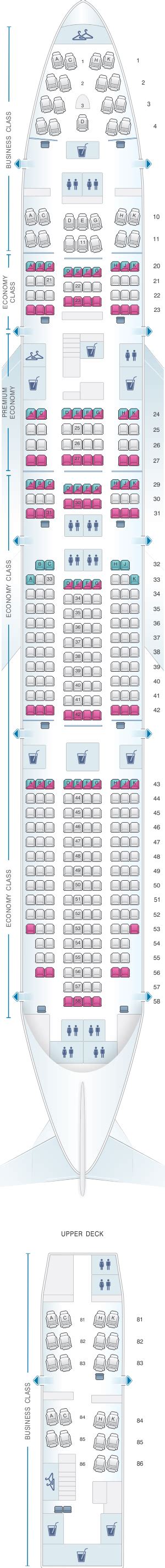 Seat Map Lufthansa Boeing B747 400 393pax SeatMaestro