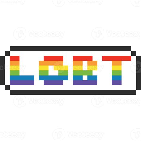 Pixel Art Lgbt Text 28651840 Png