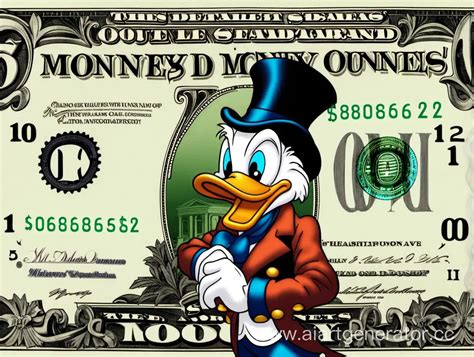 Scrooge McDuck Swimming In Wealth Extravagant Money Hoarder AI Art