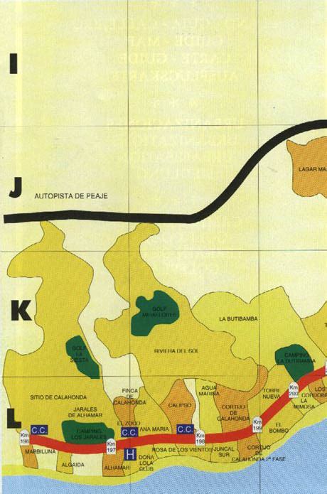 Costa del sol map, map of costa del sol malaga