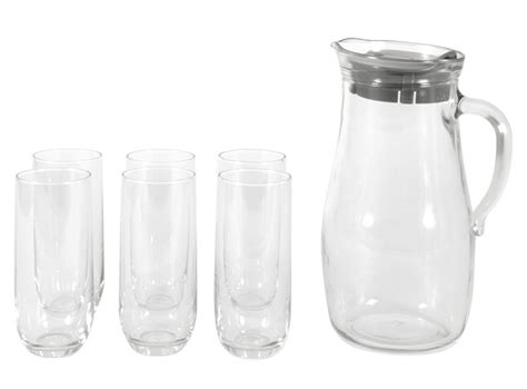 Ripley SET JARRA RIPLEY HOME 6 VASOS VIDRIO