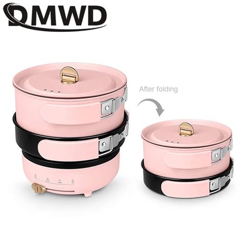 Dmwd V Multifunction Electric Hot Pot With Folding Handle Mini