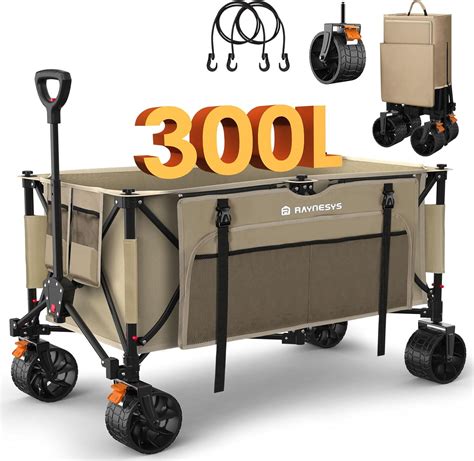 Amazon Raynesys 440lbs Wagon Cart Heavy Duty Foldable 300L