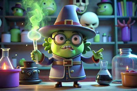 Premium Photo | 3D Render goblin character halloween for kids cartoon ...