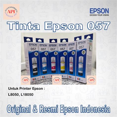 Jual Tinta Epson 057 1 Set Original Resmi Tinta Epson L8050