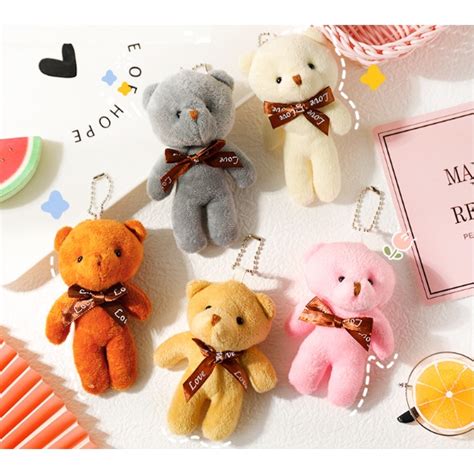 Móc khóa gấu cute treo chìa khóa, trang trí balo túi xách, thú gấu ...