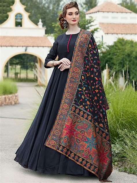 Plain Black Suit With Dupatta Which Colour Of Suit Matches With A