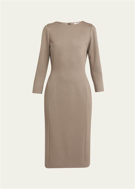 Agnona Pencil Stretch Jersey Midi Dress Bergdorf Goodman