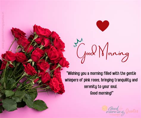 Good Morning Wishes With Pink Roses Greetings Status