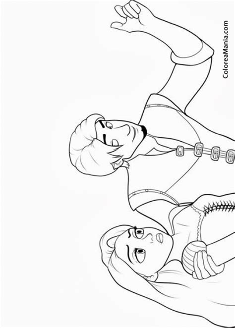 Rapunzel Y Flynn Para Colorear