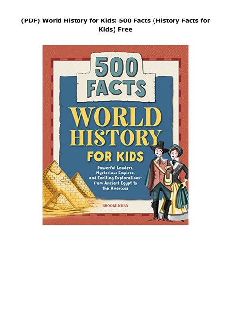 Pdf World History For Kids 500 Facts History Facts For Kids Free