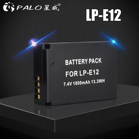 Palo 1800mah Lp E12 Lpe12 Lp E12 Camera Battery For Canon Eos 100d Kiss X7 Rebel Sl1 Eos M10