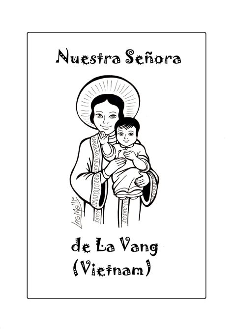 DIBUJO Nuestra Señora de La Vang Vietnam Educacion Religiosa